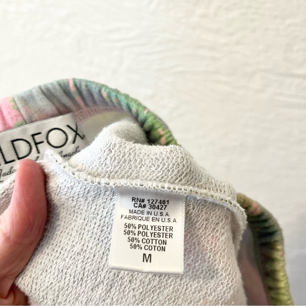 Wildfox Rare Joggers Sweatpants Tie Dye Art Medium M - Picture 5 of 5